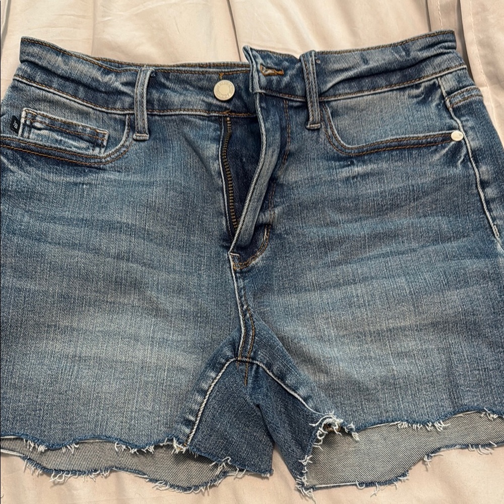 Judy Blue Classic Cut-Off Jean Shorts Blue